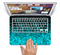 The Black and Turquoise Unfocused Sparkle Print Skin Set for the Apple MacBook Air 13"