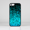 The Black and Turquoise Unfocused Sparkle Print Skin-Sert Case for the Apple iPhone 5c