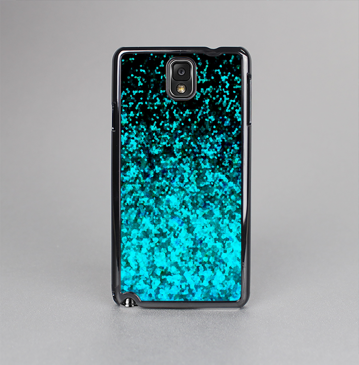 The Black and Turquoise Unfocused Sparkle Print Skin-Sert Case for the Samsung Galaxy Note 3