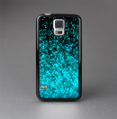 The Black and Turquoise Unfocused Sparkle Print Skin-Sert Case for the Samsung Galaxy S5