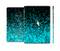 The Black and Turquoise Unfocused Sparkle Print Skin Set for the Apple iPad Air 2