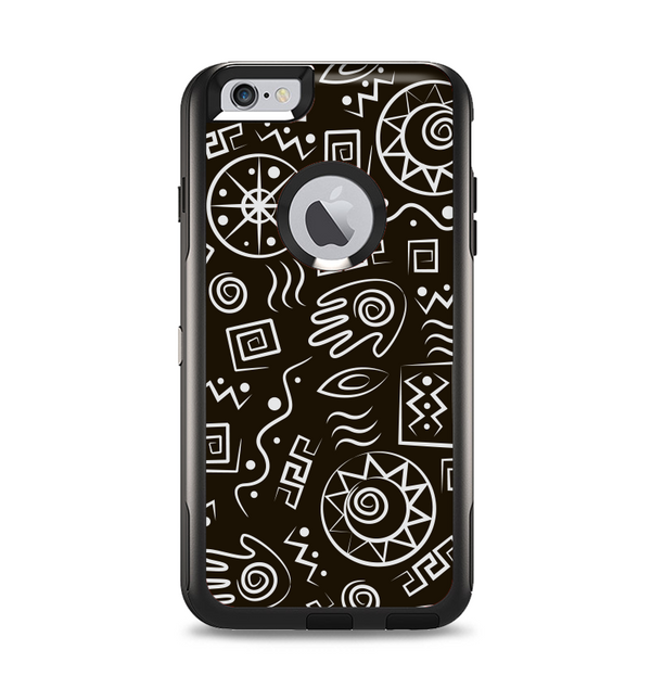 The Black and White Cave Symbols Apple iPhone 6 Plus Otterbox Commuter Case Skin Set
