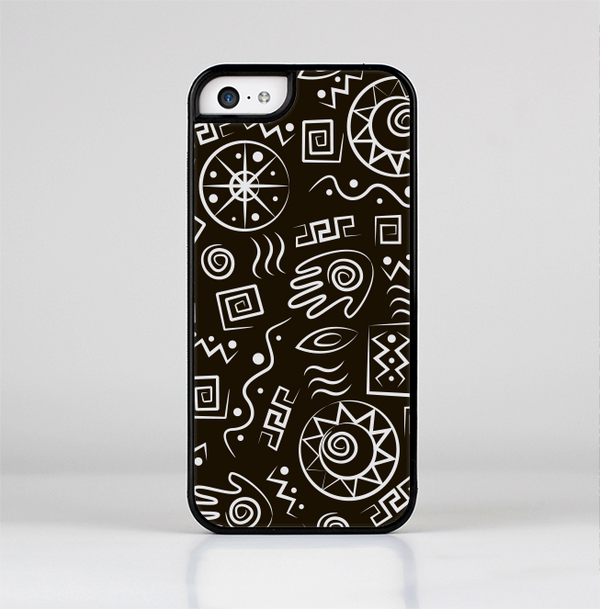 The Black and White Cave Symbols Skin-Sert Case for the Apple iPhone 5c