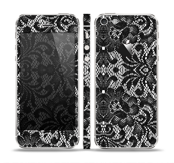 The Black and White Lace Pattern10867032_xl Skin Set for the Apple iPhone 5