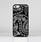 The Black and White Paisley Pattern v14 Skin-Sert Case for the Apple iPhone 5c
