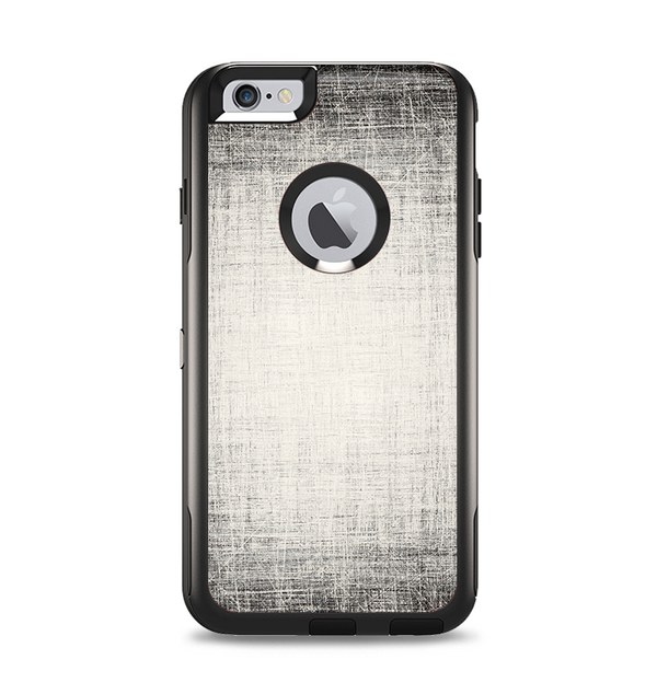 The Black and White Scratched Texture Apple iPhone 6 Plus Otterbox Commuter Case Skin Set