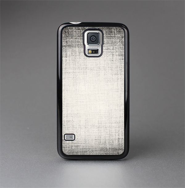 The Black and White Scratched Texture Skin-Sert Case for the Samsung Galaxy S5
