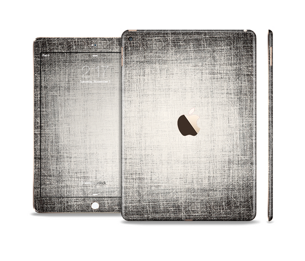 The Black and White Scratched Texture Skin Set for the Apple iPad Air 2