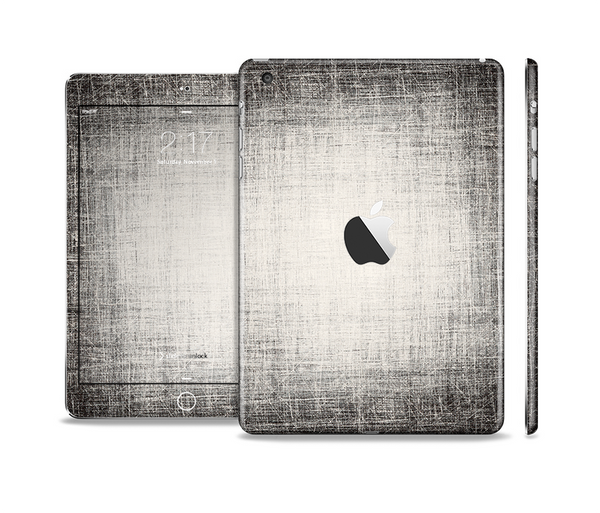 The Black and White Scratched Texture Full Body Skin Set for the Apple iPad Mini 2