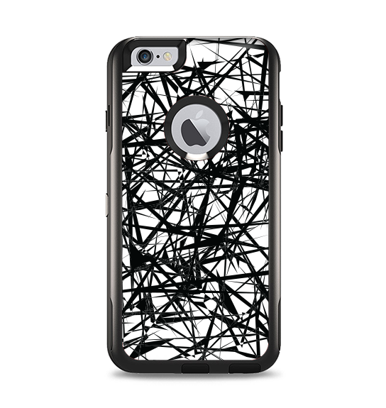 The Black and White Shards Apple iPhone 6 Plus Otterbox Commuter Case Skin Set