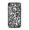 The Black and White Snow Leopard Pattern Apple iPhone 6 Otterbox Defender Case Skin Set