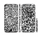 The Black and White Snow Leopard Pattern Sectioned Skin Series for the Apple iPhone 6