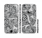 The Black and White Spotted Hearts Sectioned Skin Series for the Apple iPhone 6s Plus