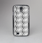 The Black and White Thin Lined ZigZag Pattern Skin-Sert Case for the Samsung Galaxy S4