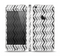 The Black and White Thin Lined ZigZag Pattern Skin Set for the Apple iPhone 5