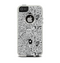 The Black and White Valentine Sketch Pattern Apple iPhone 5-5s Otterbox Commuter Case Skin Set