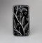 The Black and White Vector Branches Skin-Sert Case for the Samsung Galaxy S4