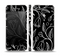 The Black and White Vector Branches Skin Set for the Apple iPhone 5