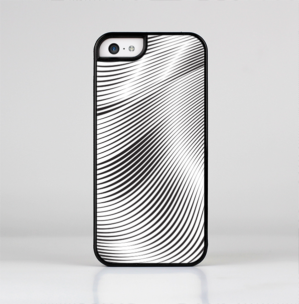 The Black and White Wavy Surface Skin-Sert Case for the Apple iPhone 5c