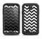 The Black and White Zigzag Chevron Pattern Samsung Galaxy S4 LifeProof Nuud Case Skin Set