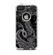 The Black with Thin White Paisley Pattern Apple iPhone 5-5s Otterbox Commuter Case Skin Set