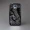 The Black with Thin White Paisley Pattern Skin-Sert Case for the Samsung Galaxy S5