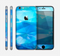 The Blue Abstract Crystal Pattern Skin for the Apple iPhone 6