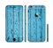 The Blue Aged Wood Panel Sectioned Skin Series for the Apple iPhone 6