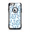 The Blue Anchor Stitched Pattern Apple iPhone 6 Otterbox Commuter Case Skin Set