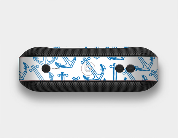 The Blue Anchor Stitched Pattern Skin Set for the Beats Pill Plus
