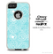 The Blue And White Abstract Circle Swirls Skin For The iPhone 4-4s or 5-5s Otterbox Commuter Case