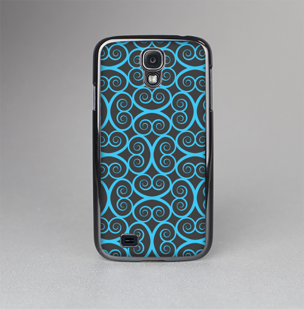 The Blue & Black Spirals Pattern Skin-Sert Case for the Samsung Galaxy S4