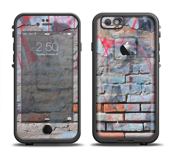 The Blue Chipped Graffiti Wall Apple iPhone 6/6s LifeProof Fre Case Skin Set
