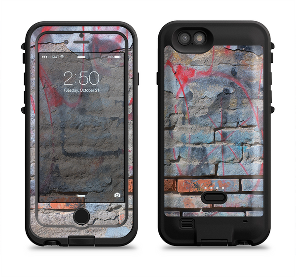 The Blue Chipped Graffiti Wall Apple iPhone 6/6s LifeProof Fre POWER Case Skin Set