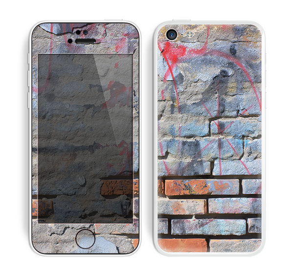 The Blue Chipped Graffiti Wall Skin for the Apple iPhone 5c