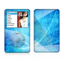 The Blue DIstressed Waves Skin For The Apple iPod Classic