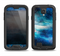 The Blue & Gold Glowing Star-Wave Samsung Galaxy S4 LifeProof Nuud Case Skin Set