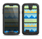 The Blue & Gold Tribal Ethic Geometric Pattern Samsung Galaxy S4 LifeProof Nuud Case Skin Set