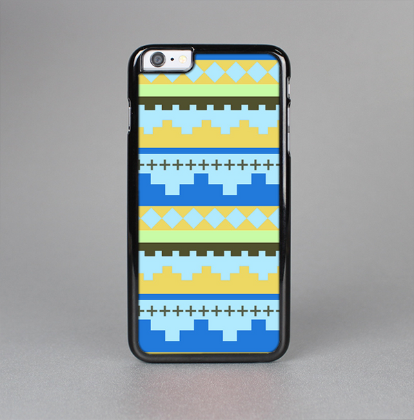 The Blue & Gold Tribal Ethic Geometric Pattern Skin-Sert Case for the Apple iPhone 6