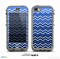 The Blue Gradient Layered Chevron Skin for the iPhone 5c nüüd LifeProof Case