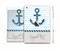 The Blue Highlighted Anchor with Rope Full Body Skin Set for the Apple iPad Mini 3