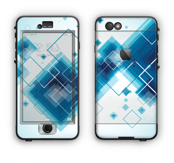 The Blue Levitating Squares Apple iPhone 6 LifeProof Nuud Case Skin Set