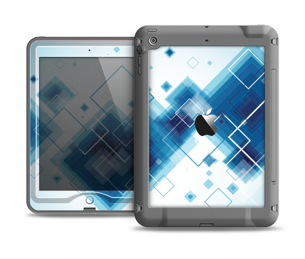 The Blue Levitating Squares Apple iPad Air LifeProof Nuud Case Skin Set