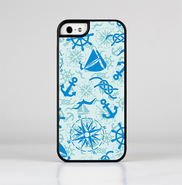 The Blue Nautical Collage V5 Skin-Sert for the Apple iPhone 5-5s Skin-Sert Case