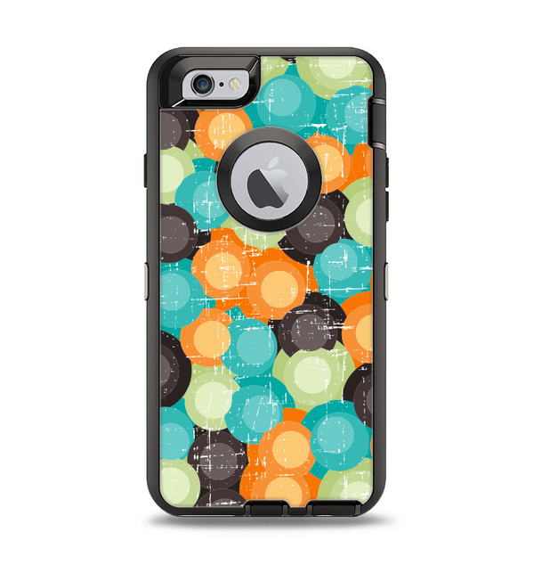The Blue & Orange Abstract Polka Dots Apple iPhone 6 Otterbox Defender Case Skin Set