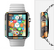 The Blue & Orange Abstract Polka Dots Full-Body Skin Kit for the Apple Watch