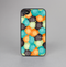 The Blue & Orange Abstract Polka Dots Skin-Sert Case for the Apple iPhone 4-4s