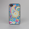 The Blue & Pink Layered Paisley Pattern V3 Skin-Sert Case for the Apple iPhone 4-4s