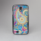 The Blue & Pink Layered Paisley Pattern V3 Skin-Sert Case for the Samsung Galaxy S4