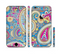 The Blue & Pink Layered Paisley Pattern V3 Sectioned Skin Series for the Apple iPhone 6s Plus